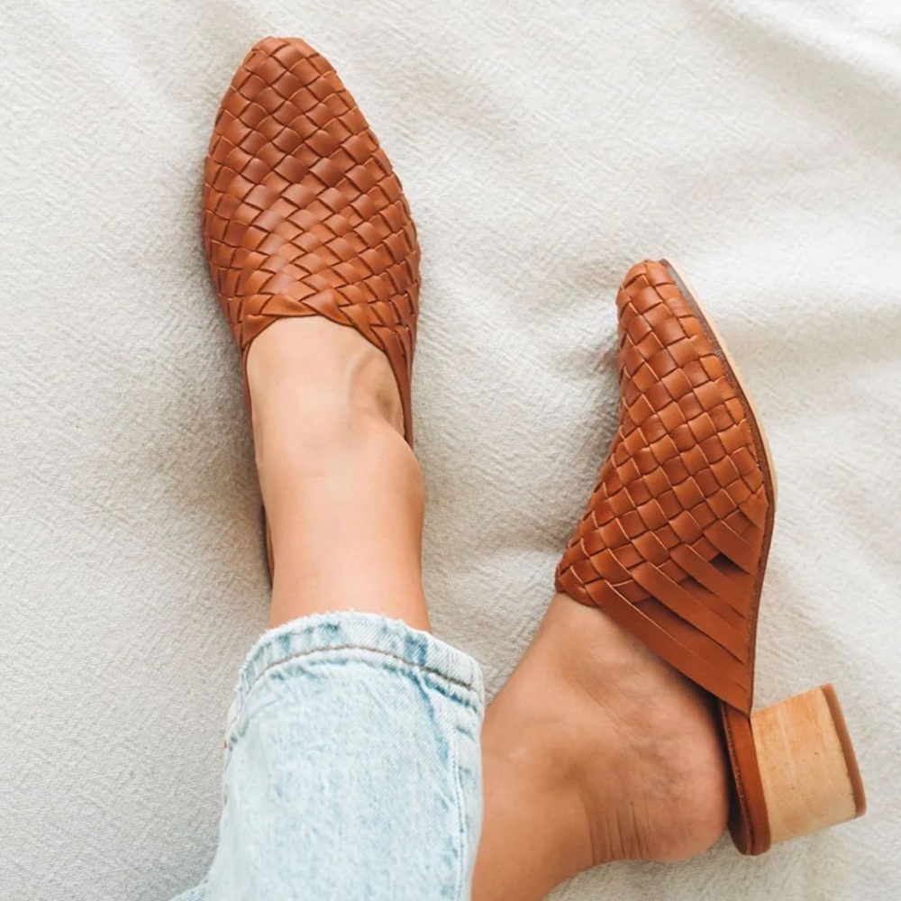 Liberte woven leather mule